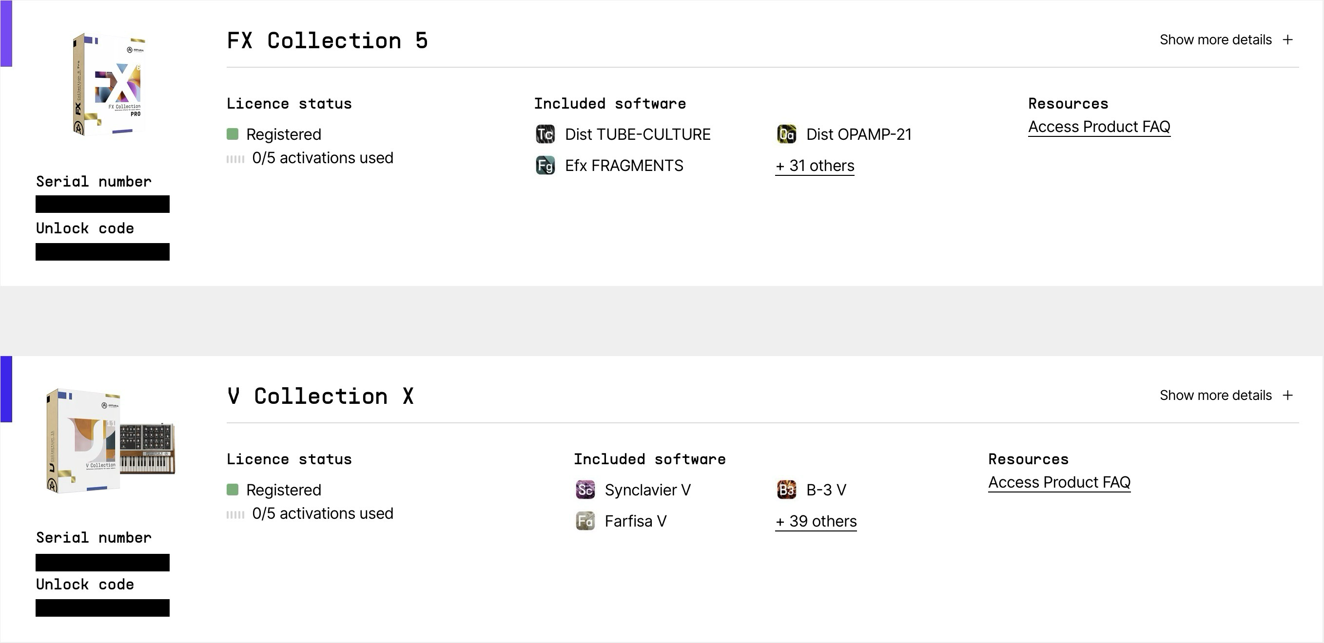Arturia V Collection X + FX Collection 5